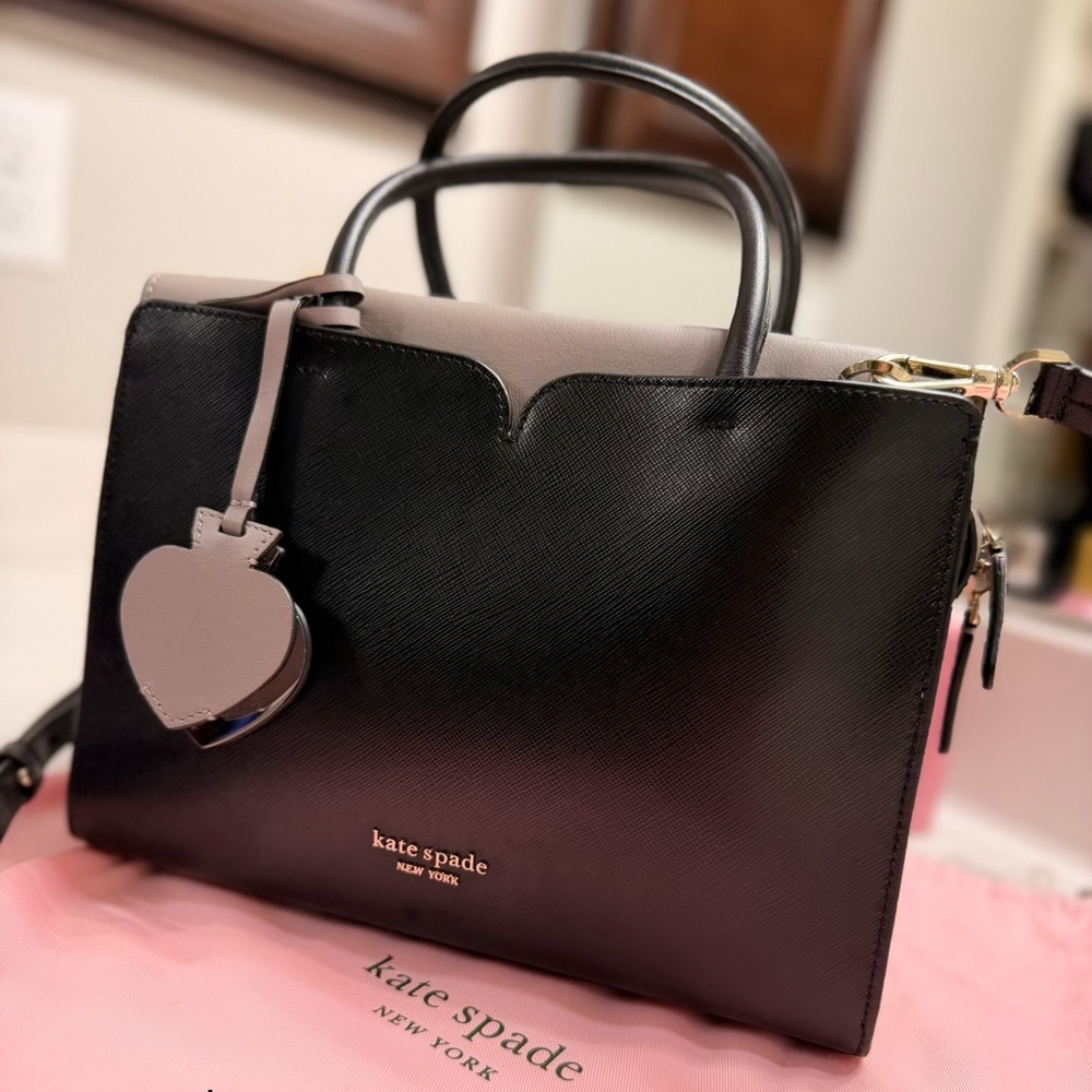 Kate Spade Two-Tone Black and Gray Satchel